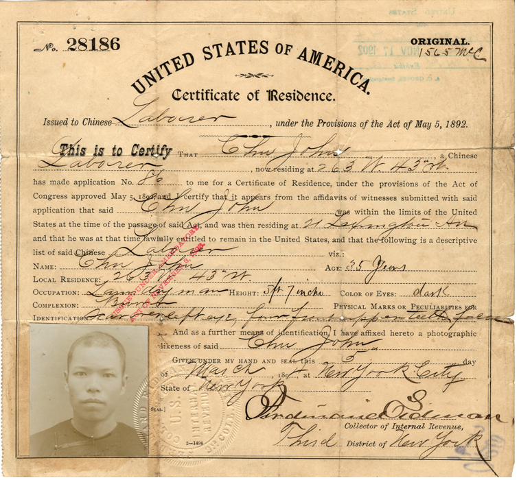 Certificate of Residence